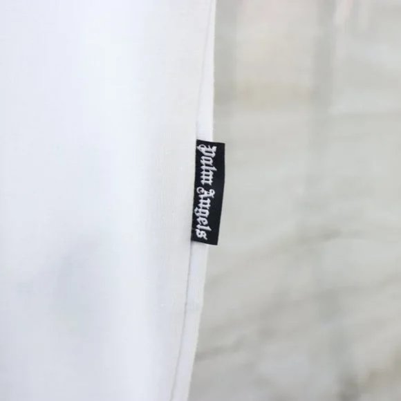 PALM ANGELS White Print Short Sleeve T-shirt - Picture 4 of 8